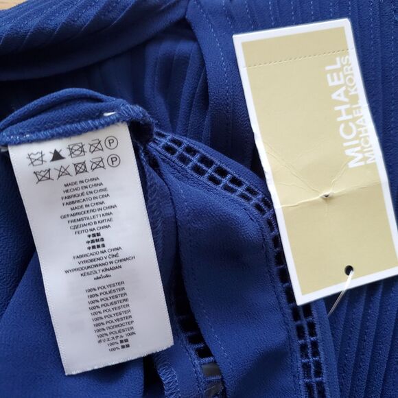 NEW Michael Kors Navy Blouse - Picture 7 of 9